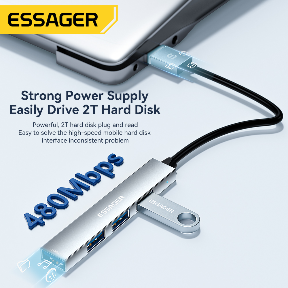 Essager 4 в 1 USB C-кабель-кон – обзор и цена Usb Hub Type C