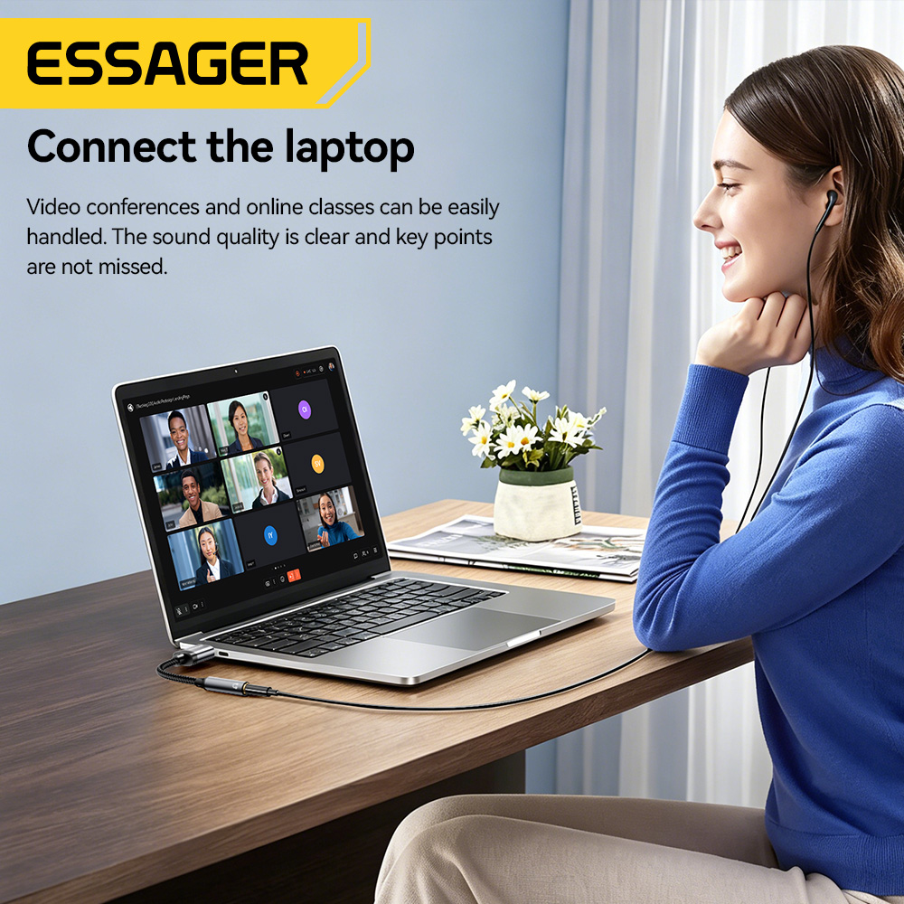Кабель Essager USB – 3,5 мм дл – обзор и цена Wired Earphone Lightning