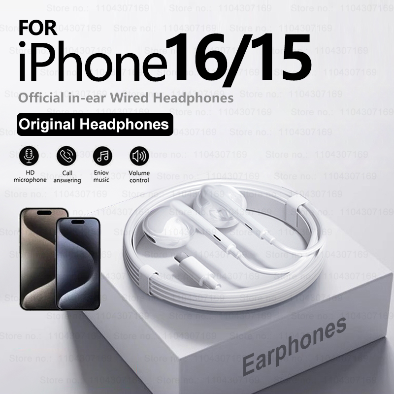 Проводные наушники для iPhone  – обзор и цена Wired Earphone Lightning